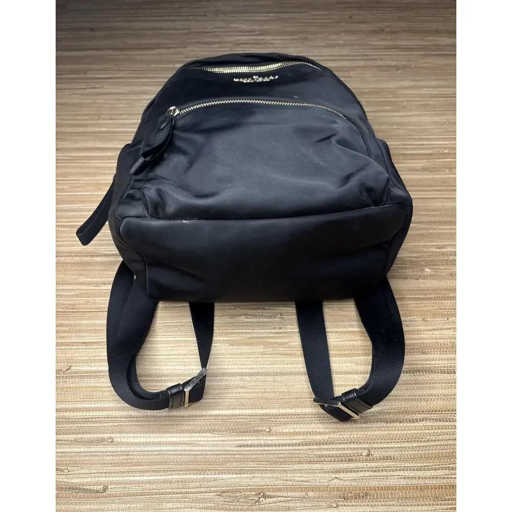 Kate Spade New York Chelsea Large Nylon Backpack Black 15” x 11”